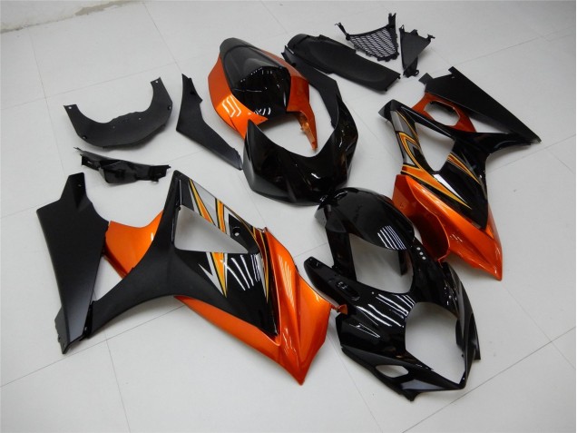 Laranja Preto Carenagem Suzuki GSXR 1000 K7 2007-2008 Laranja Preto Carenagem Suzuki GSXR 1000 K7 2007-2008