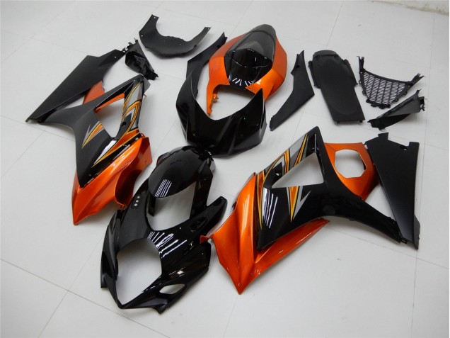 Laranja Preto Carenagem Suzuki GSXR 1000 K7 2007-2008 Laranja Preto Carenagem Suzuki GSXR 1000 K7 2007-2008