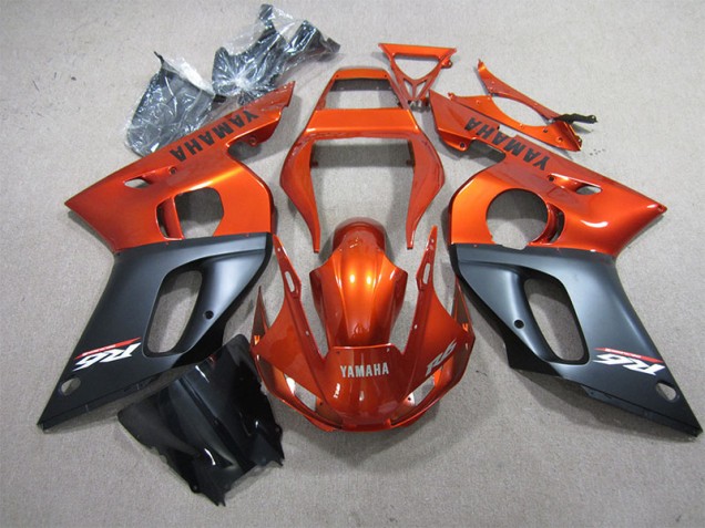 Laranja Preto Carenagem Yamaha R6 1998-2002 Laranja Preto Carenagem Yamaha R6 1998-2002