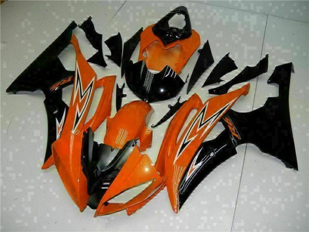 Laranja Preto Carenagem Yamaha R6 2008-2016