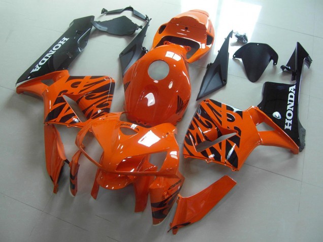 Laranja Preto Chama Carenagem Honda CBR 600RR 2005-2006