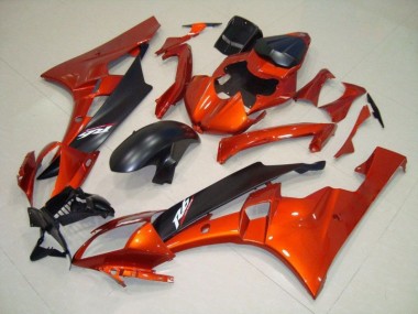 Laranja Preto Fosco Abs Kits Completos Carenagem Yamaha R6 2006-2007