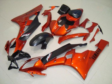 Laranja Preto Fosco Kit Carenagem Yamaha R6 2006-2007