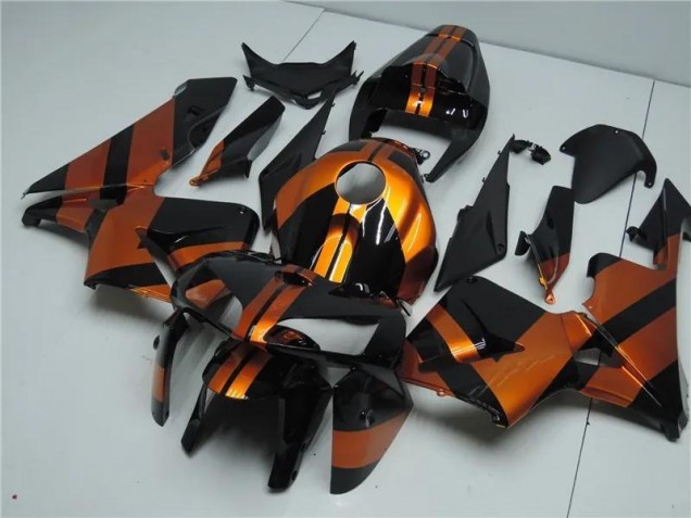 Laranja Preto Kit Carenagem Honda CBR 600RR 2005-2006 Laranja Preto Kit Carenagem Honda CBR 600RR 2005-2006
