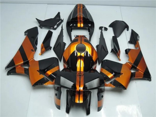 Laranja Preto Kit Carenagem Honda CBR 600RR 2005-2006 Laranja Preto Kit Carenagem Honda CBR 600RR 2005-2006