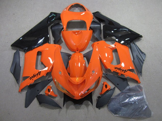 Laranja Preto Ninja Carenagem & Plástico Kawasaki ZX6R 2005-2006 Laranja Preto Ninja Carenagem & Plástico Kawasaki ZX6R 2005-2006