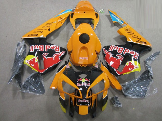 Laranja Preto Red Bull Carenagem Honda CBR 600RR 2005-2006 Laranja Preto Red Bull Carenagem Honda CBR 600RR 2005-2006