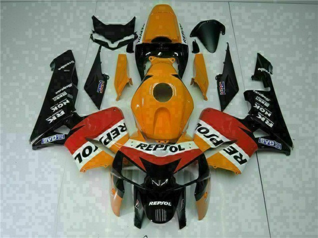 Laranja Preto Repsol Kit Carenagem Honda CBR 600RR 2005-2006