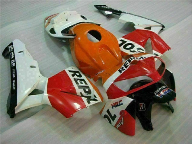 Laranja Preto Repsol Kit Completo Carenagem Honda CBR 600RR 2005-2006 Laranja Preto Repsol Kit Completo Carenagem Honda CBR 600RR 2005-2006