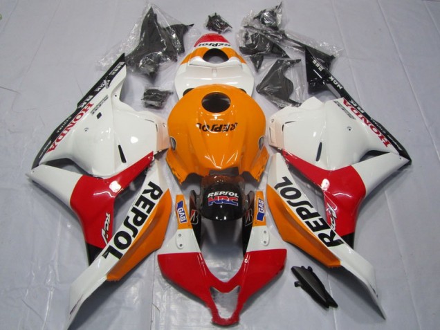 Laranja Vermelho Branco Repsol Carenagem Honda CBR 600RR 2009-2012 Laranja Vermelho Branco Repsol Carenagem Honda CBR 600RR 2009-2012