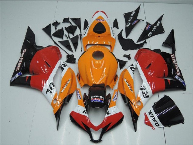 Laranja Vermelho Preto Repsol Carenagem Honda CBR 600RR 2009-2012 Laranja Vermelho Preto Repsol Carenagem Honda CBR 600RR 2009-2012