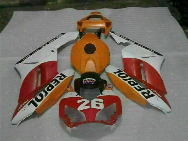 Laranja Vermelho Repsol 26 Carenagem Honda CBR 1000RR 2004-2005 Laranja Vermelho Repsol 26 Carenagem Honda CBR 1000RR 2004-2005