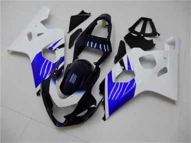 Carenagem Moto Suzuki GSXR 600/750 2004-2005 - Branco Azul Preto
