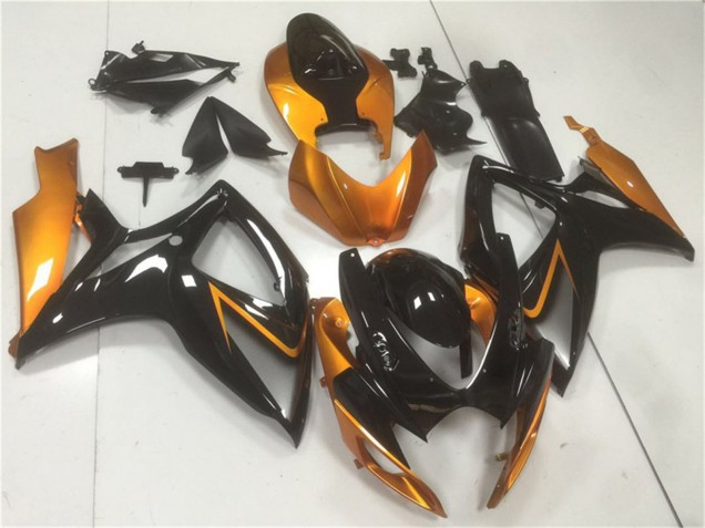 Carenagens Moto Suzuki GSXR 600/750 2006-2007 - Laranja Preto Brilhante