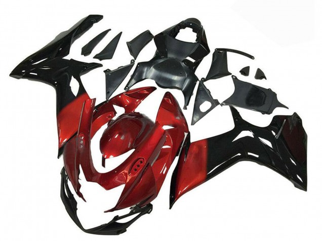 Carenagem Moto Suzuki GSXR 600/750 2011-2024 - Vermelho Preto Brilhante