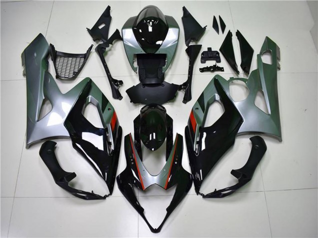 Carenagem Moto Suzuki GSXR 1000 2005-2006 - Preto Brilhante Prata