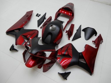 Carenagens Moto Honda CBR600RR 2003-2004 - Vermelho Preto Fosco Listra