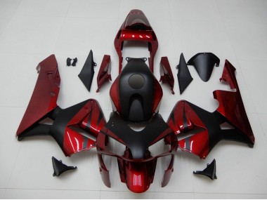 Carenagens Moto Honda CBR600RR 2003-2004 - Vermelho Preto Fosco Listra