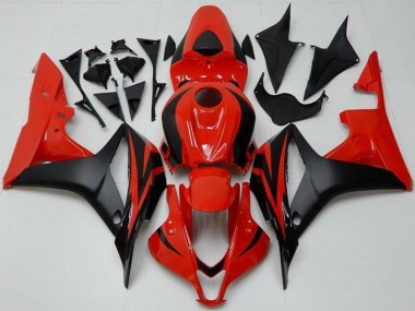 Carenagem Moto Honda CBR600RR 2007-2008 - Vermelho Preto Fosco
