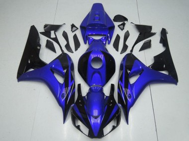 Kits Carenagem Moto Honda CBR1000RR 2006-2007 - Azul Preto Brilhante