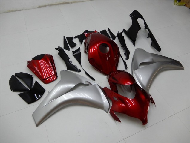 Carenagens Moto Honda CBR1000RR 2008-2011 - Prata Vermelho Castanho