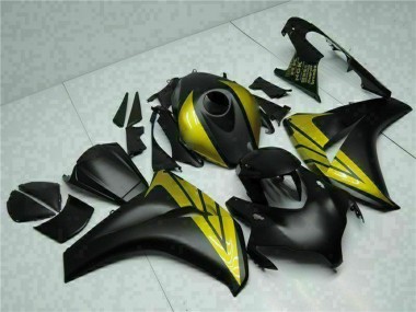 Carenagens Moto Honda CBR1000RR 2008-2011 - Preto Fosco Ouro