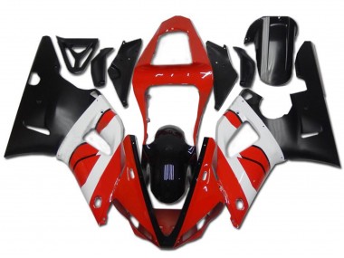 Carenagem Moto Yamaha YZF R1 2000-2001 - Vermelho Branco Preto Brilhante