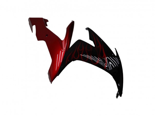 Carenagens Moto Yamaha YZF R1 2004-2006 - Preto Brilhante Vermelho Chama