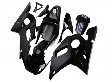 Carenagens Moto Yamaha YZF R6 1998-2002 - Preto Brilhante Preto Fosco