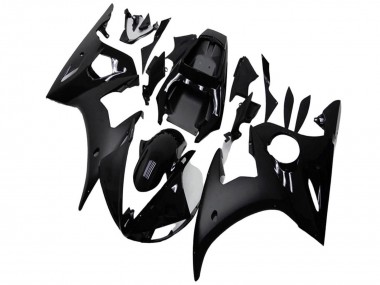 Carenagens Moto Yamaha YZF R6 2003-2004 - Preto Brilhante Preto Fosco