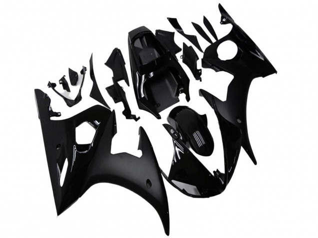 Carenagens Moto Yamaha YZF R6 2003-2004 - Preto Brilhante Preto Fosco