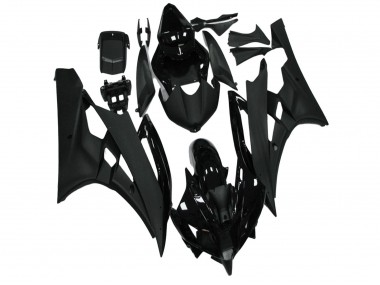 Carenagem Moto Yamaha YZF R6 2006-2007 - Preto Brilhante Preto Fosco