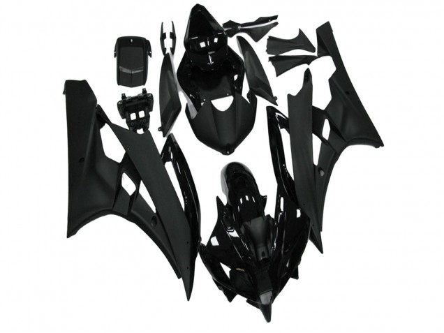 Carenagem Moto Yamaha YZF R6 2006-2007 - Preto Brilhante Preto Fosco