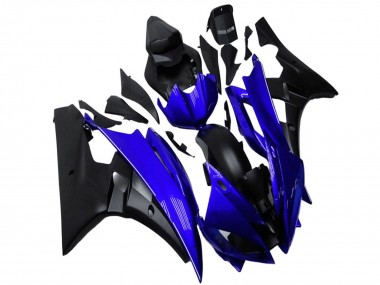 Carenagem Moto Yamaha YZF R6 2006-2007 - Azul Preto Fosco