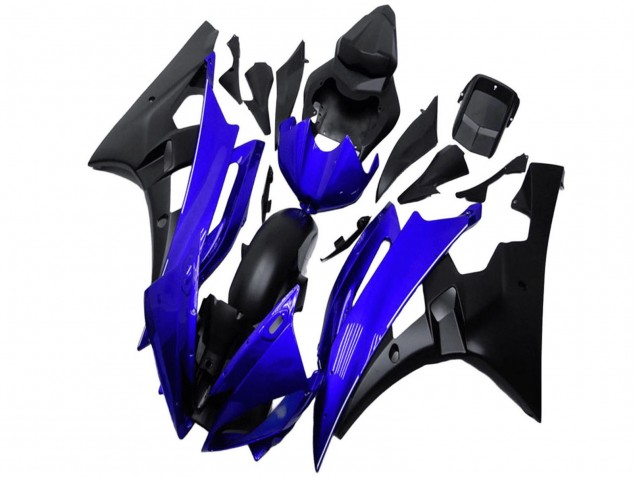 Carenagem Moto Yamaha YZF R6 2006-2007 - Azul Preto Fosco