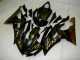 Carenagens Moto Yamaha YZF R6 2008-2016 - Preto Brilhante Ouro Chama