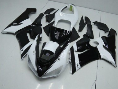 Carenagens Moto Kawasaki ZX6R 2005-2006 - Branco Preto Brilhante