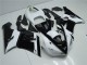 Carenagens Moto Kawasaki ZX6R 2005-2006 - Branco Preto Brilhante