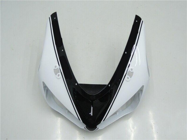 Carenagens Moto Kawasaki ZX6R 2005-2006 - Branco Preto Brilhante