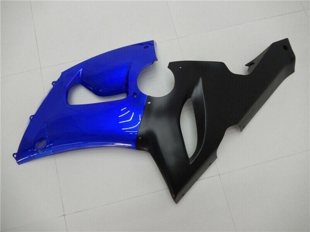 Carenagens Moto Kawasaki ZX6R 2005-2006 - Azul Preto Fosco