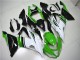 Carenagens Moto Kawasaki ZX6R 2013-2018 - Verde Branco Preto Brilhante