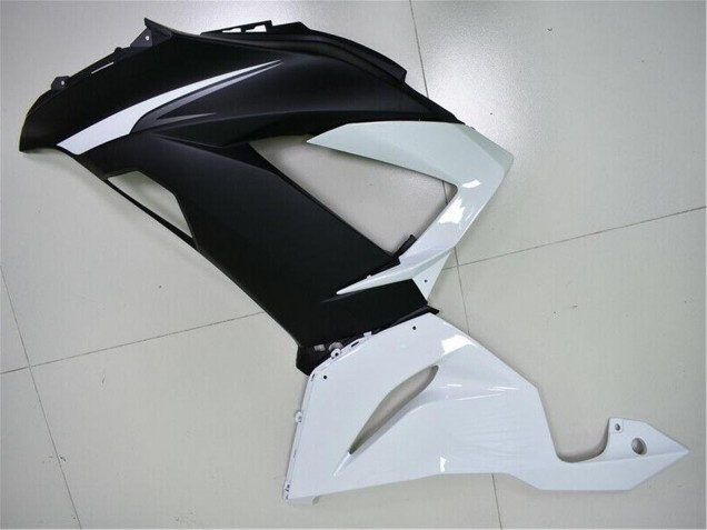 Carenagens ABS Kawasaki ZX6R 2013-2018 - Branco Preto Fosco