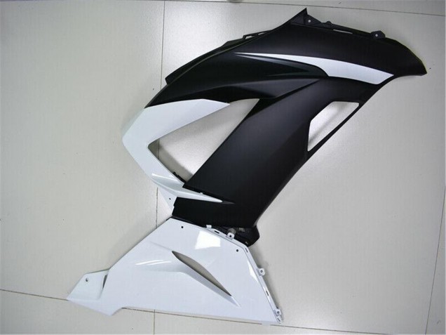Carenagens ABS Kawasaki ZX6R 2013-2018 - Branco Preto Fosco