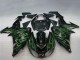 Carenagens Moto Kawasaki ZX10R 2006-2007 - Preto Brilhante Verde Chama