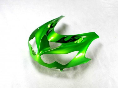 Carenagem Moto Kawasaki ZX14R ZZR1400 2012-2024 - Verde Preto Brilhante
