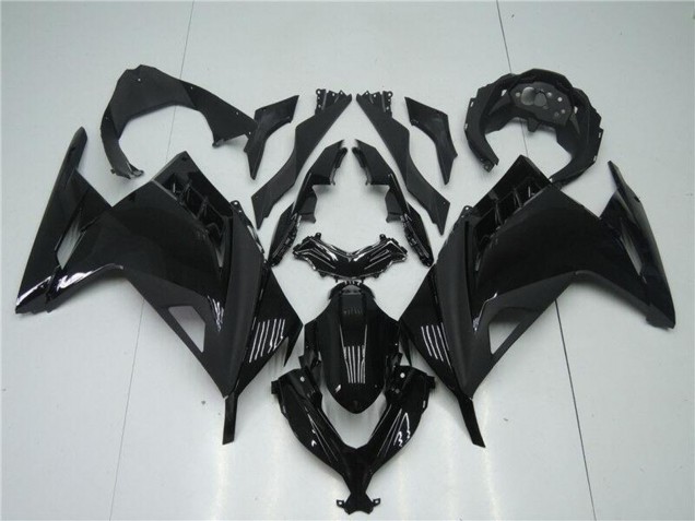 Carenagens Moto Kawasaki Ninja 300 EX300R 2013-2024 - Preto Brilhante Preto Fosco