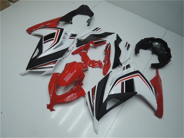 Carenagens Moto Kawasaki Ninja 300 EX300R 2013-2024 - Branco Vermelho Preto