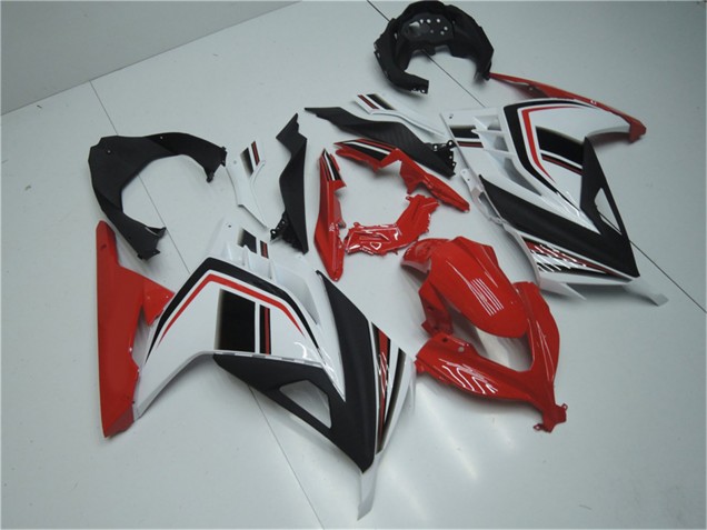 Carenagens Moto Kawasaki Ninja 300 EX300R 2013-2024 - Branco Vermelho Preto