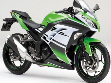 Carenagens Moto Kawasaki Ninja 300 EX300R 2013-2024 - Verde Branco Preto Listra