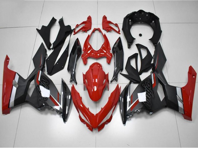 Carenagens Moto Kawasaki EX400 2018-2024 - Vermelho Cinzento Preto